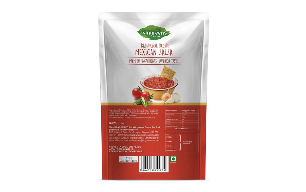 Wingreens Farms Traditional Recipe Mexican Salsa    Pack  1 kilogram